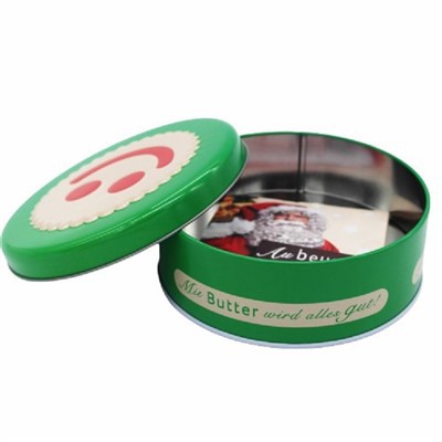 Küçük Boy Yuvarlak Bisküvi Hediyelik Teneke Kutu